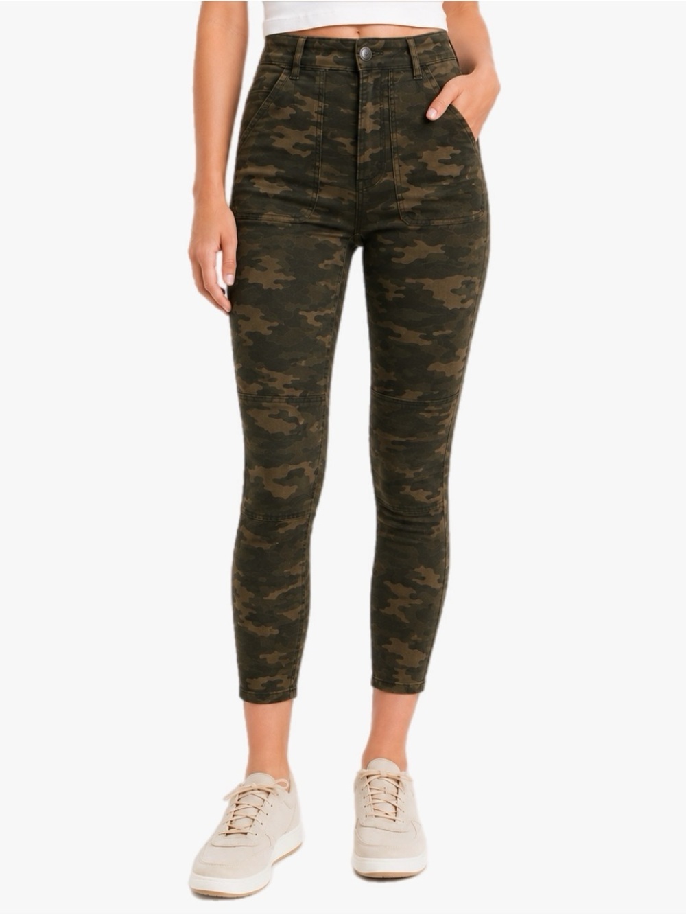 American Eagle Next Level Stretch Hi Rise Jegging Crop Camo Jeans Women’s Size 0